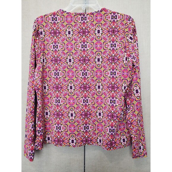 Lands' End Multicolor Medallion Print Long Sleeve Rash Guard Swim Shirt Size Med - Picture 4 of 6